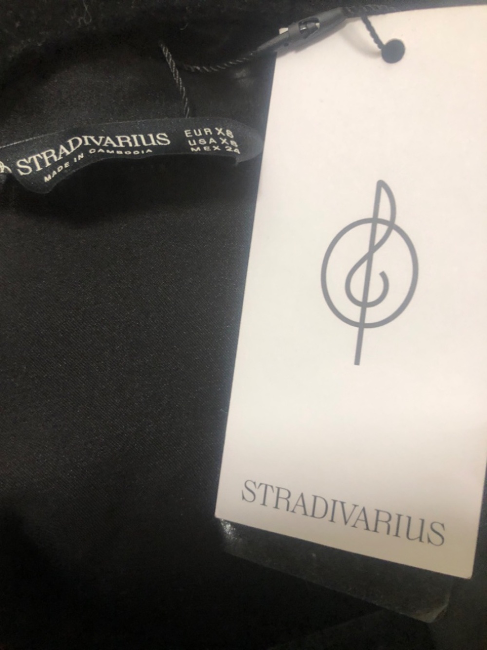 Stradivarius satin shirt in black Size XS NWT - Picture 5 of 6